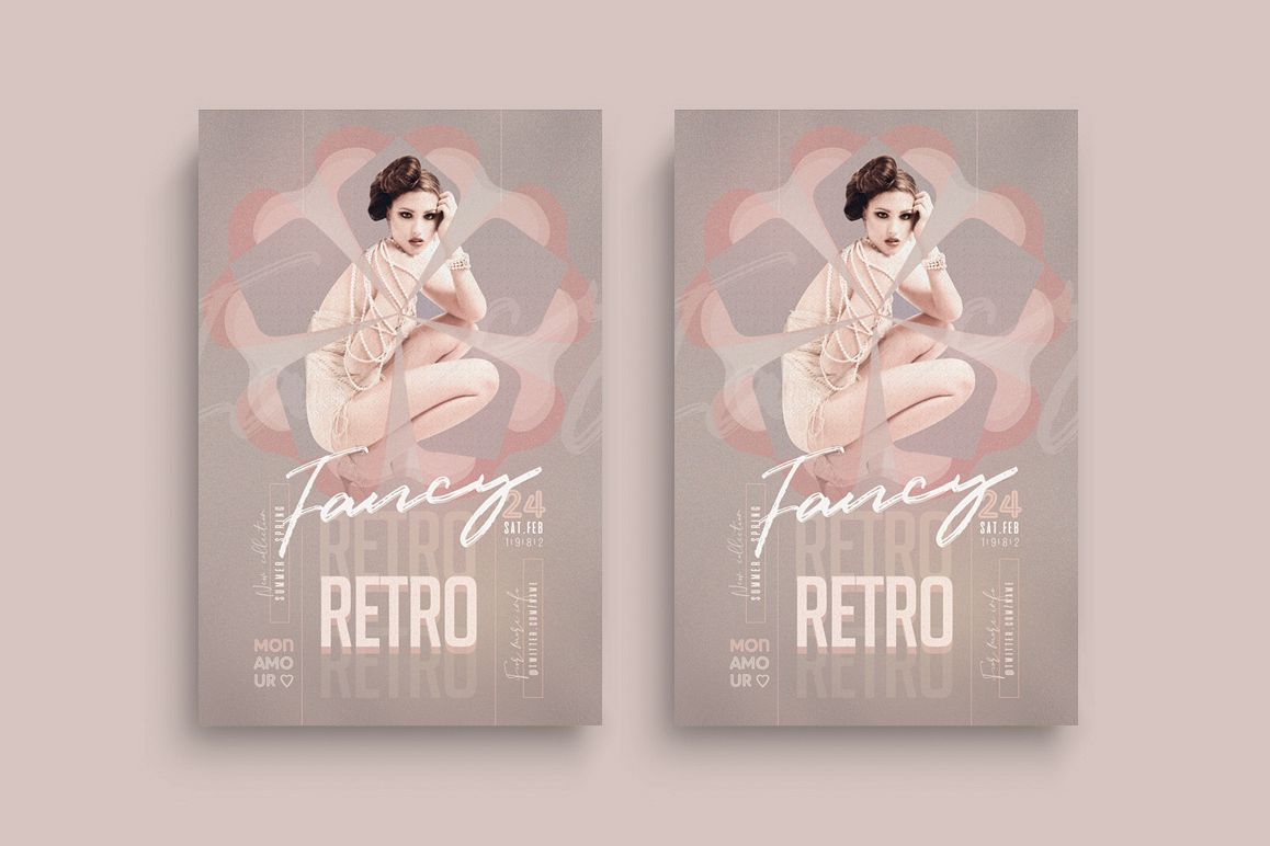 Retro Fancy Flyer Template example image 1