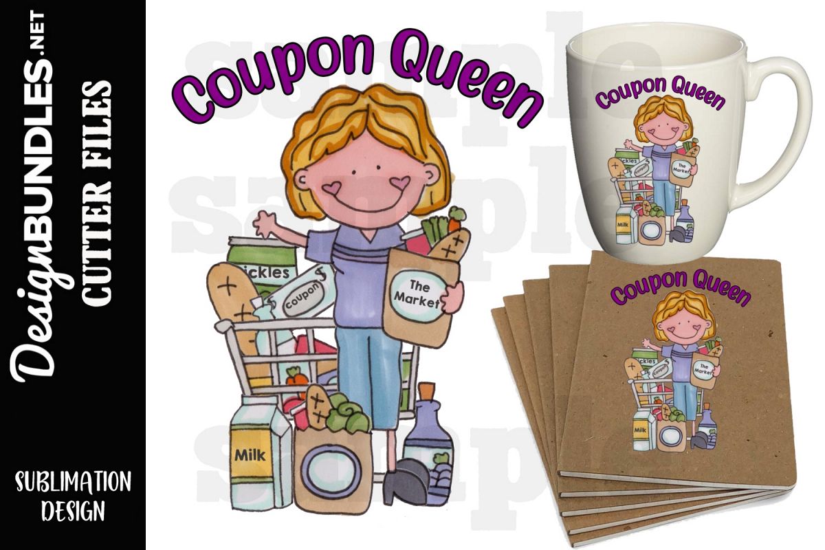 Coupon Queen Sublimation Design example image 1