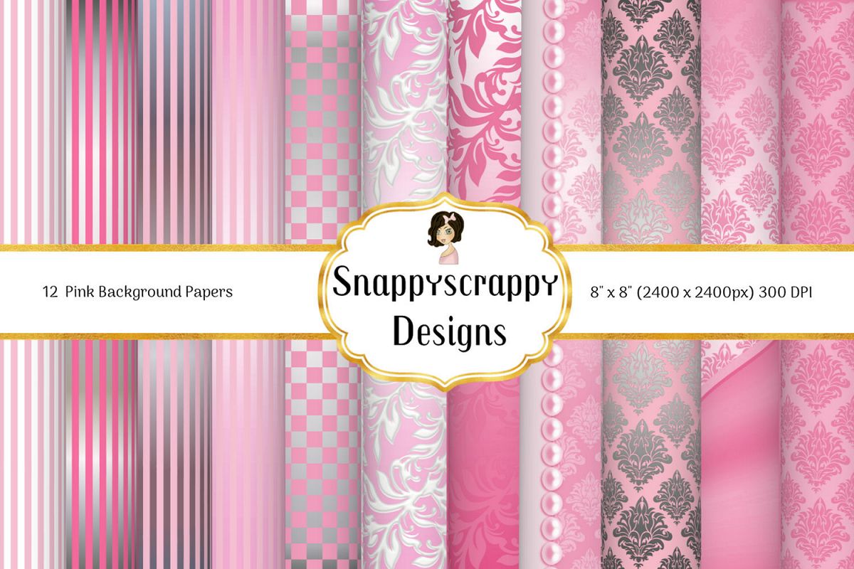 Pink & Silver Backgrounds example image 1