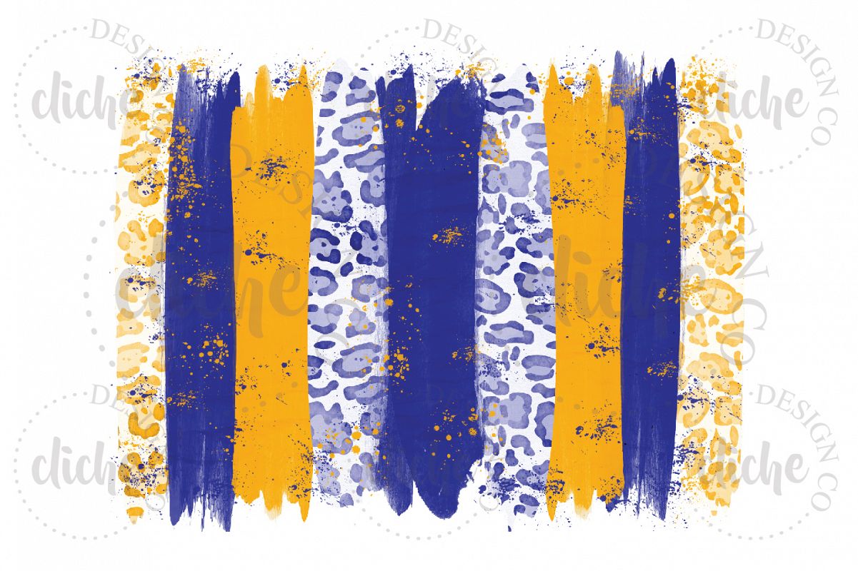 Blue Orange Paint Stroke Sublimation Design Background example image 1