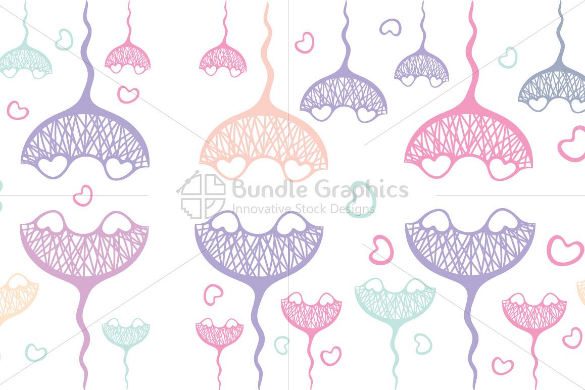 Heart Shells - Seamless Pattern example image 1