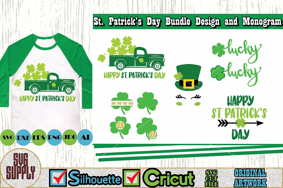 St. Patrick's Day SVG Cut File Set example image 1