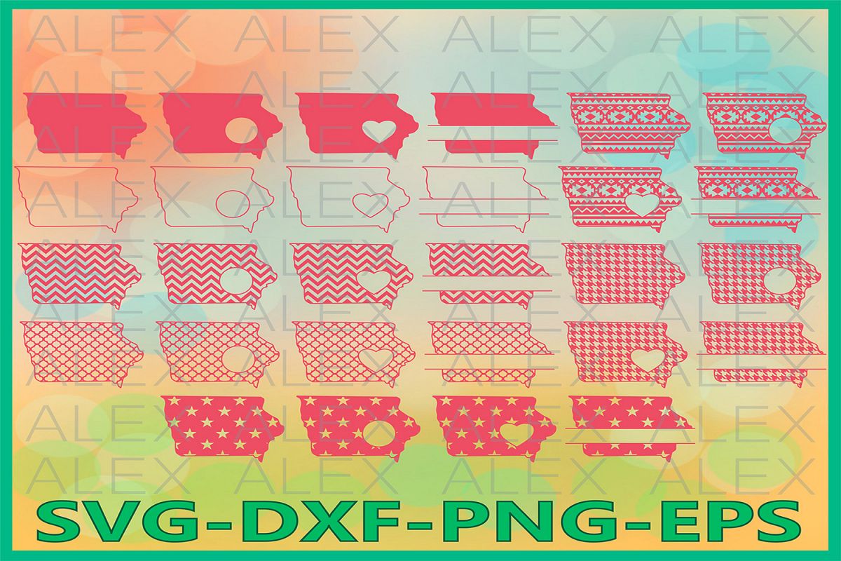 Iowa State SVG, Iowa SVG files for Cricut, Iowa Svg example image 1