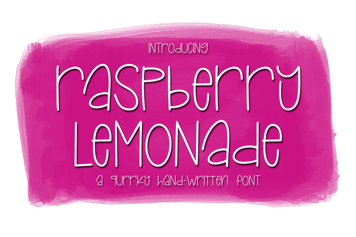 Raspberry Lemonade - A Quirky Hand-Written Font example image 1