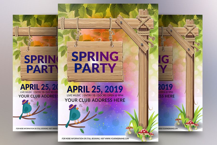 Spring Party Flyer example image 1