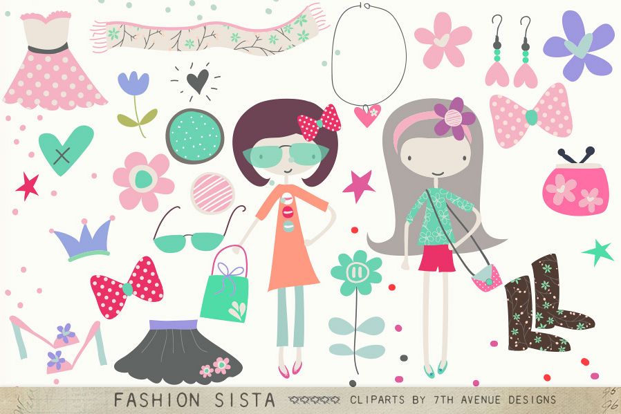 Fashion Sista Cliparts example image 1