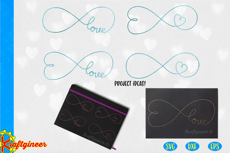 Infinity Love Single Line SVG | Single Line SVG |Foil Quill example image 1
