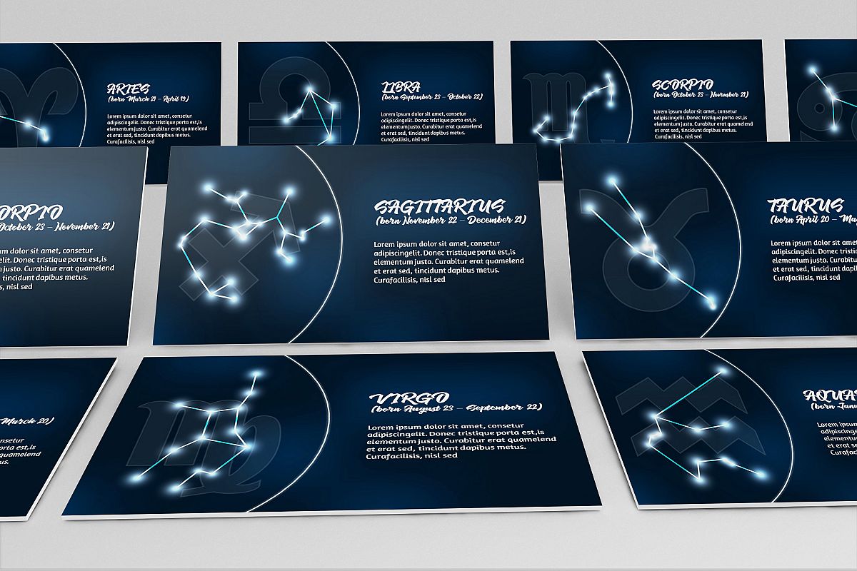 Zodiac Powerpoint Template Style 1 example image 1