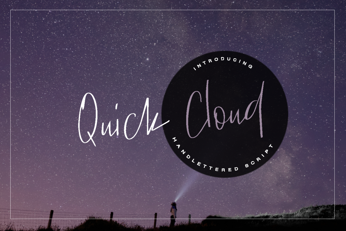Quick Cloud - script font example image 1