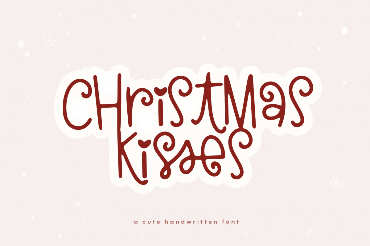 Christmas Kisses - A Cute & Quirky Holiday Font example image 1
