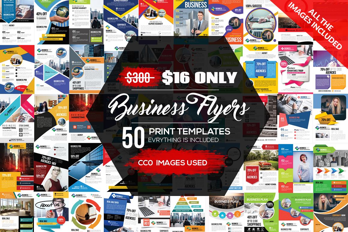 50 Business Flyers pack example image 1