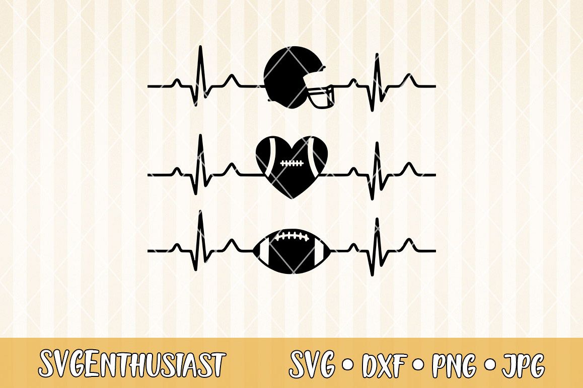 Download Football heartbeat SVG cut file (301269) | SVGs | Design ...