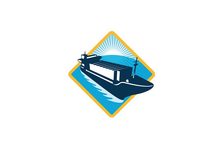 container ship diamond retro example image 1