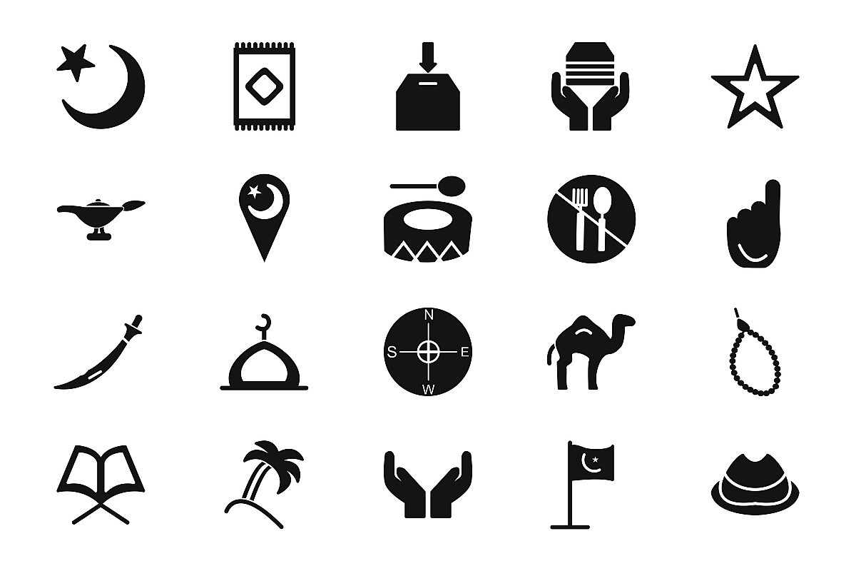 Set Of Ramadan Icons example image 1