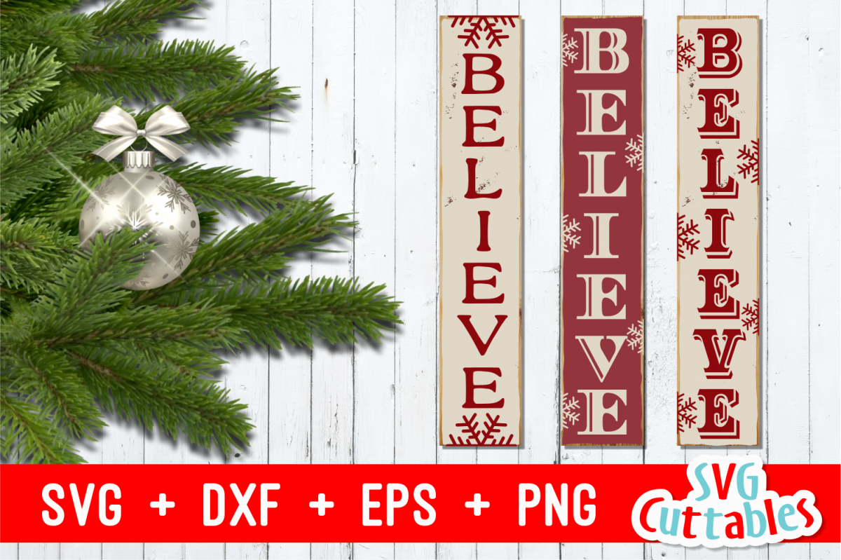 Believe Vertical |Cut File example image 1