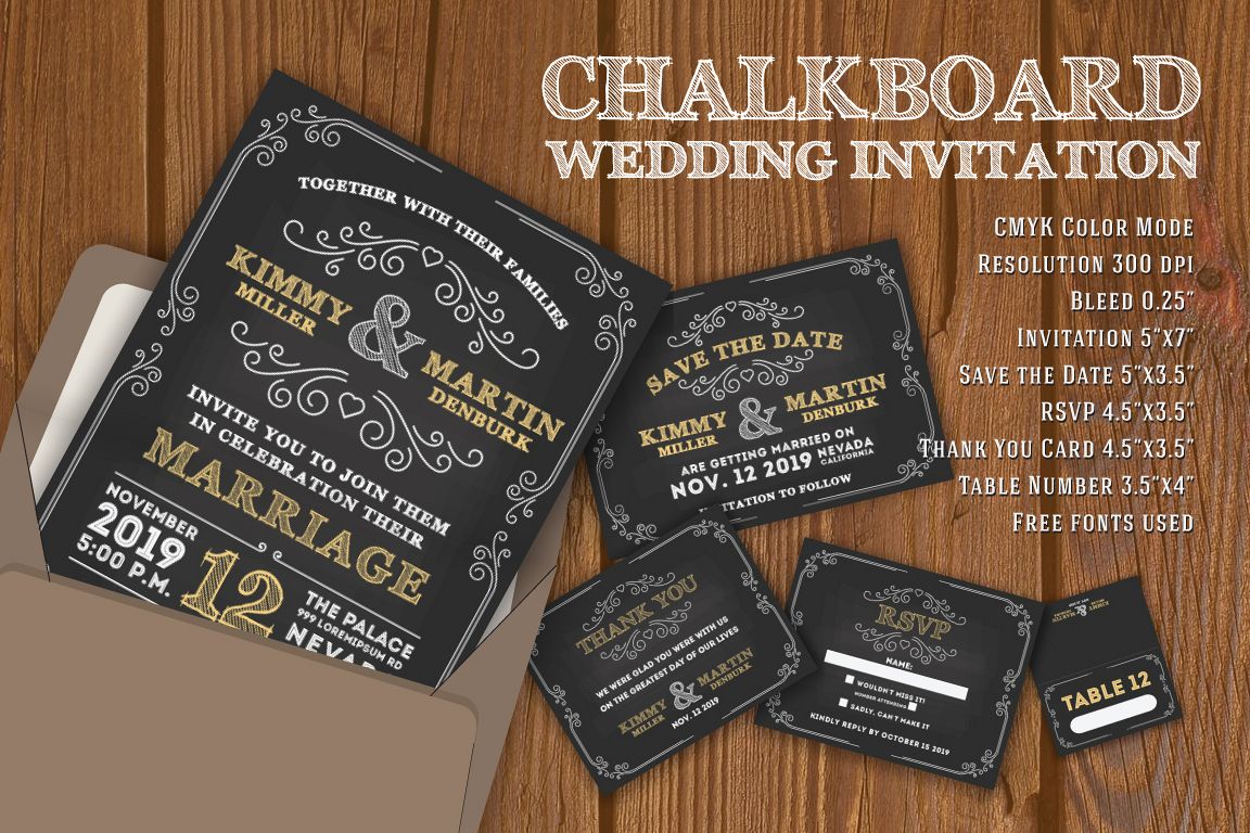 Chalkboard Eat Drink and Be Married Wedding Invitation DIY PRINTABLE Digital File or Print String Lights Wedding Invitation extra