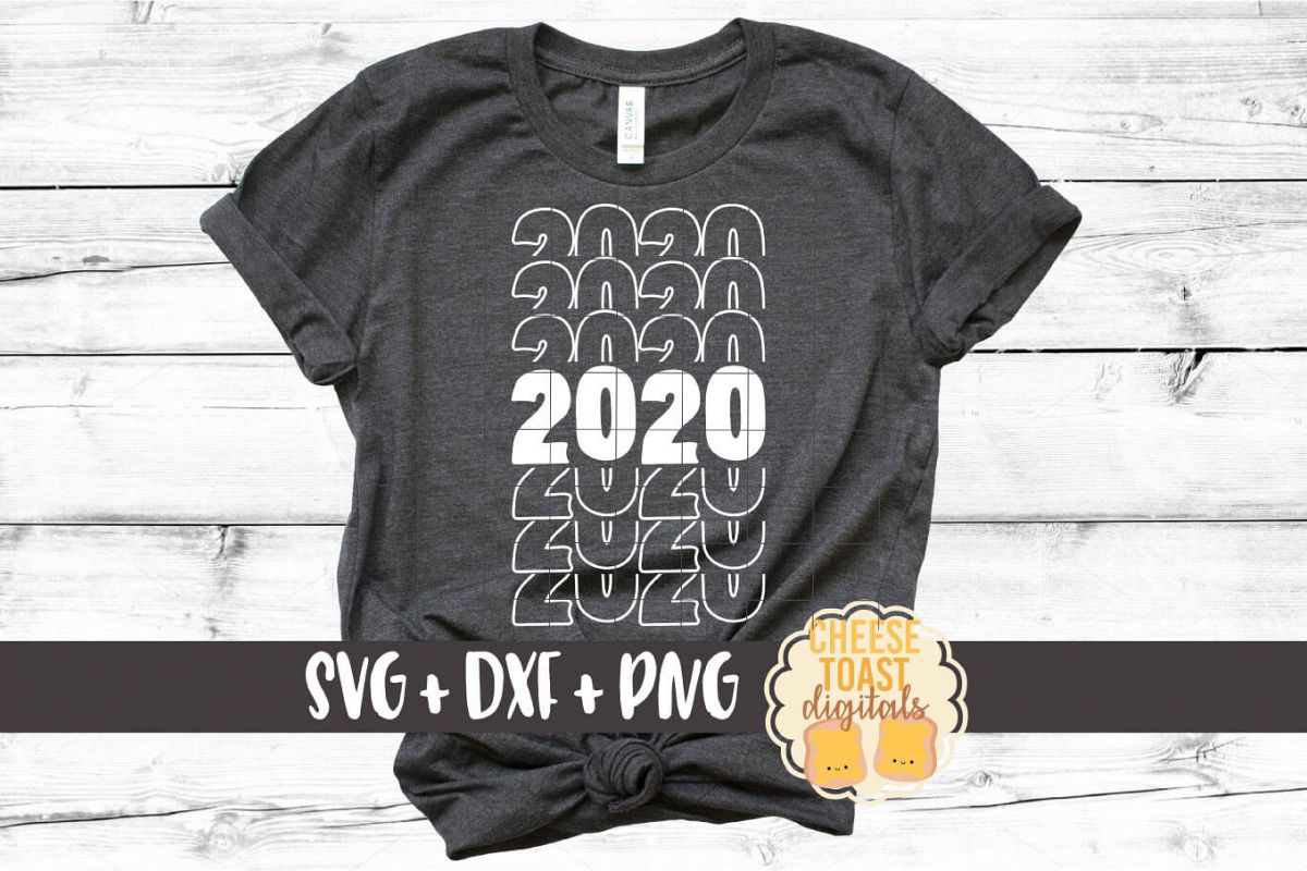2020 Mirror Letter Design - New Year SVG PNG DXF Cut Files example image 1
