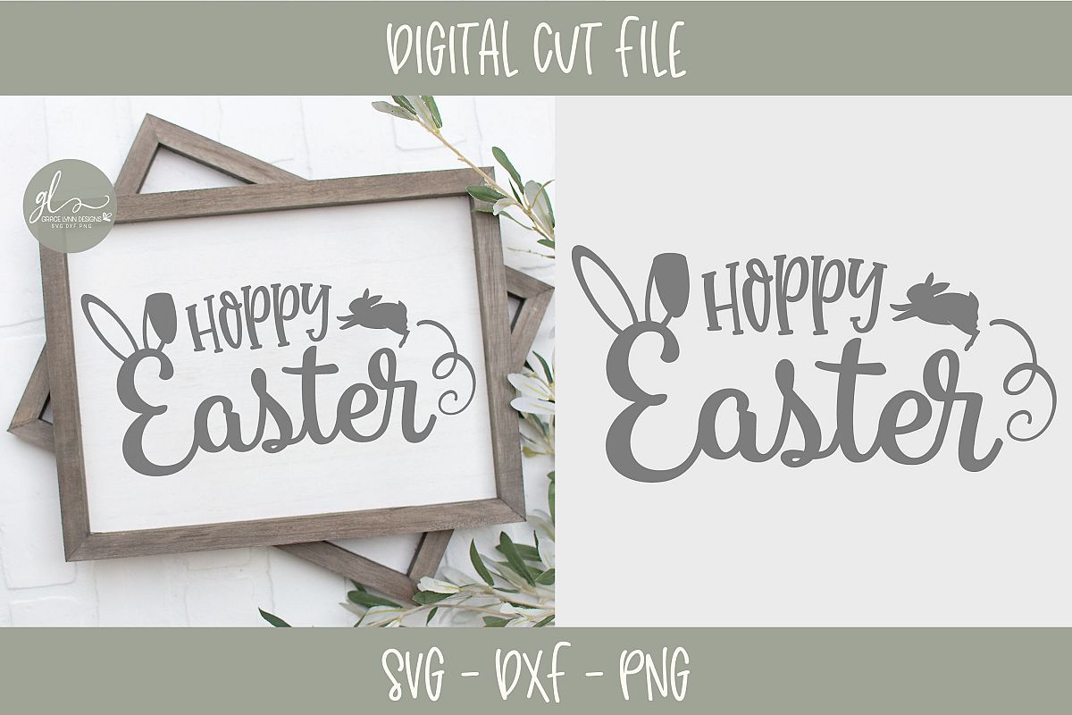 Hoppy Easter - SVG Cut File example image 1