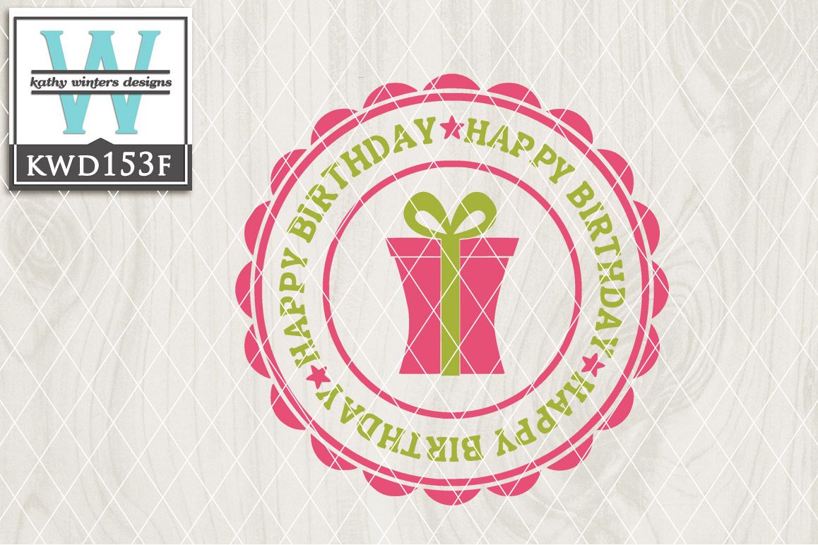 Birthday Cutting File KWD153F example image 1