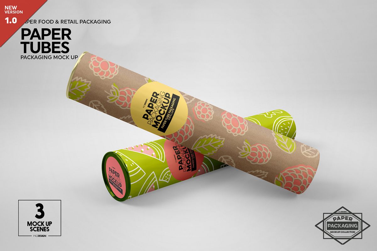 Paper Tube Packaging Mockup example image 1