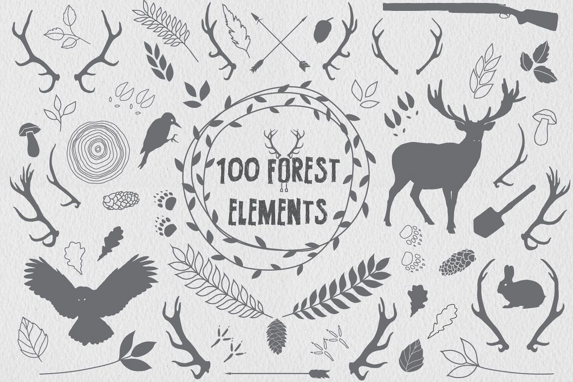 100 Forest Elements example image 1