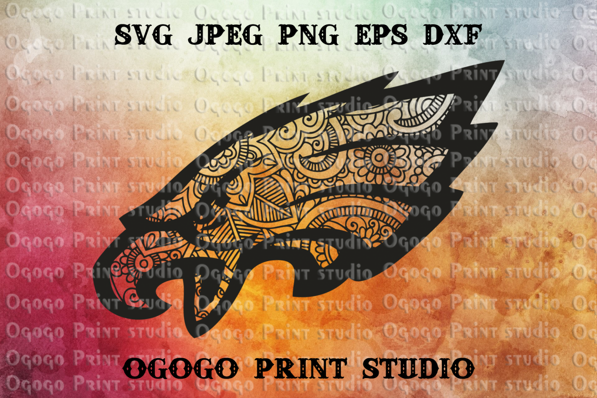 Mandala style Eagle SVG, Zentangle SVG, Independence svg example image 1