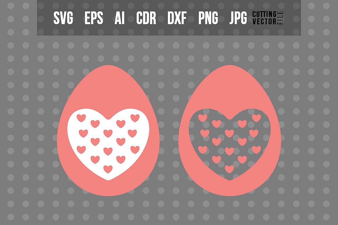 Easter Egg Decorated with Hearts example image 1