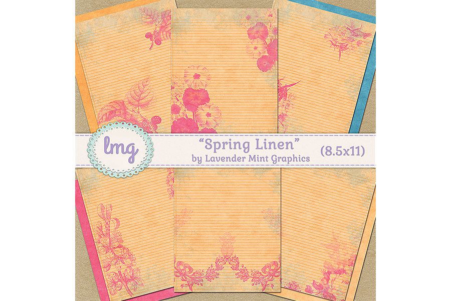 Spring Linen Journal Papers example image