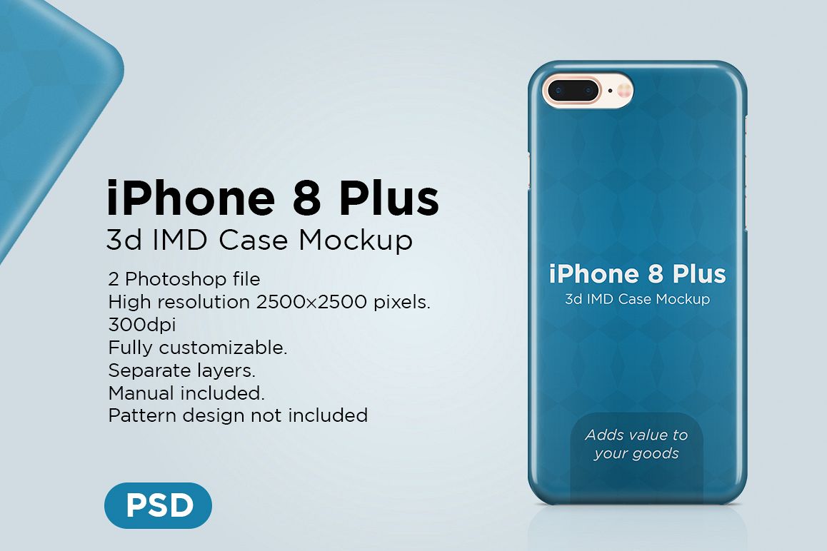 Apple iphone 8 plus 3d case Mockup example image 1