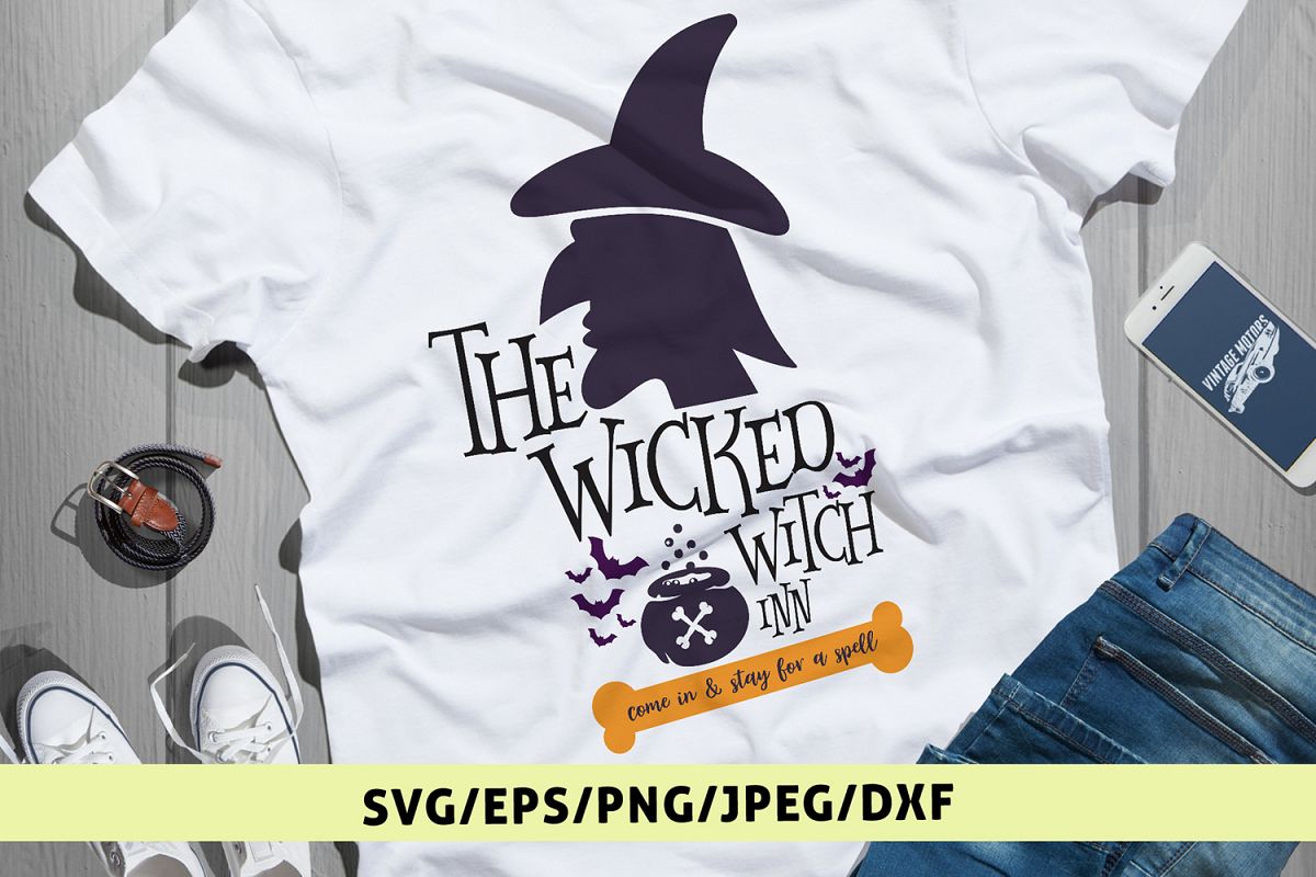 The Wicked Witches INN - Halloween SVG EPS PNG DXF Cut Files example image 1
