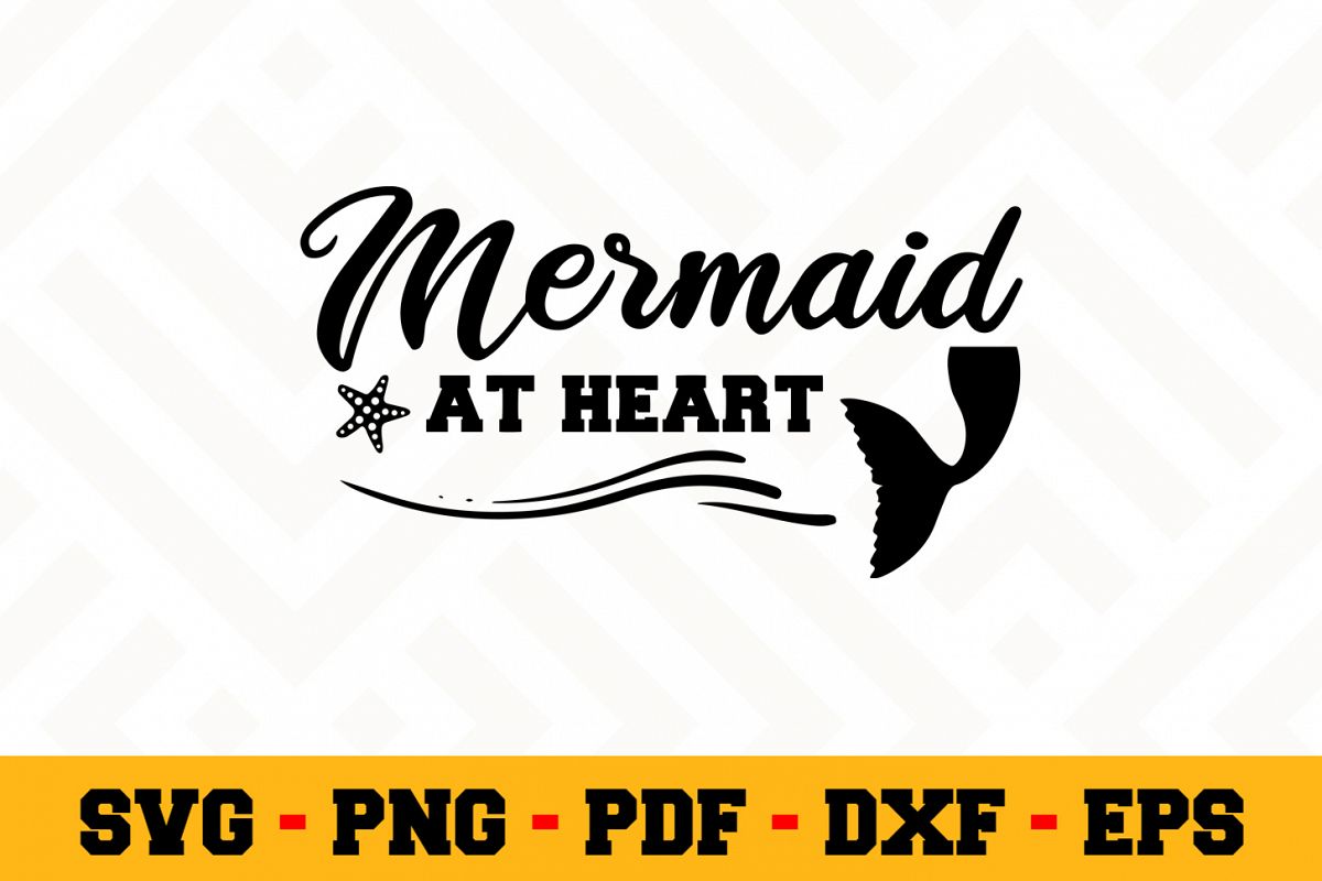 Mermaid SVG Design n524 | Mermaid SVG Cut File example image 1