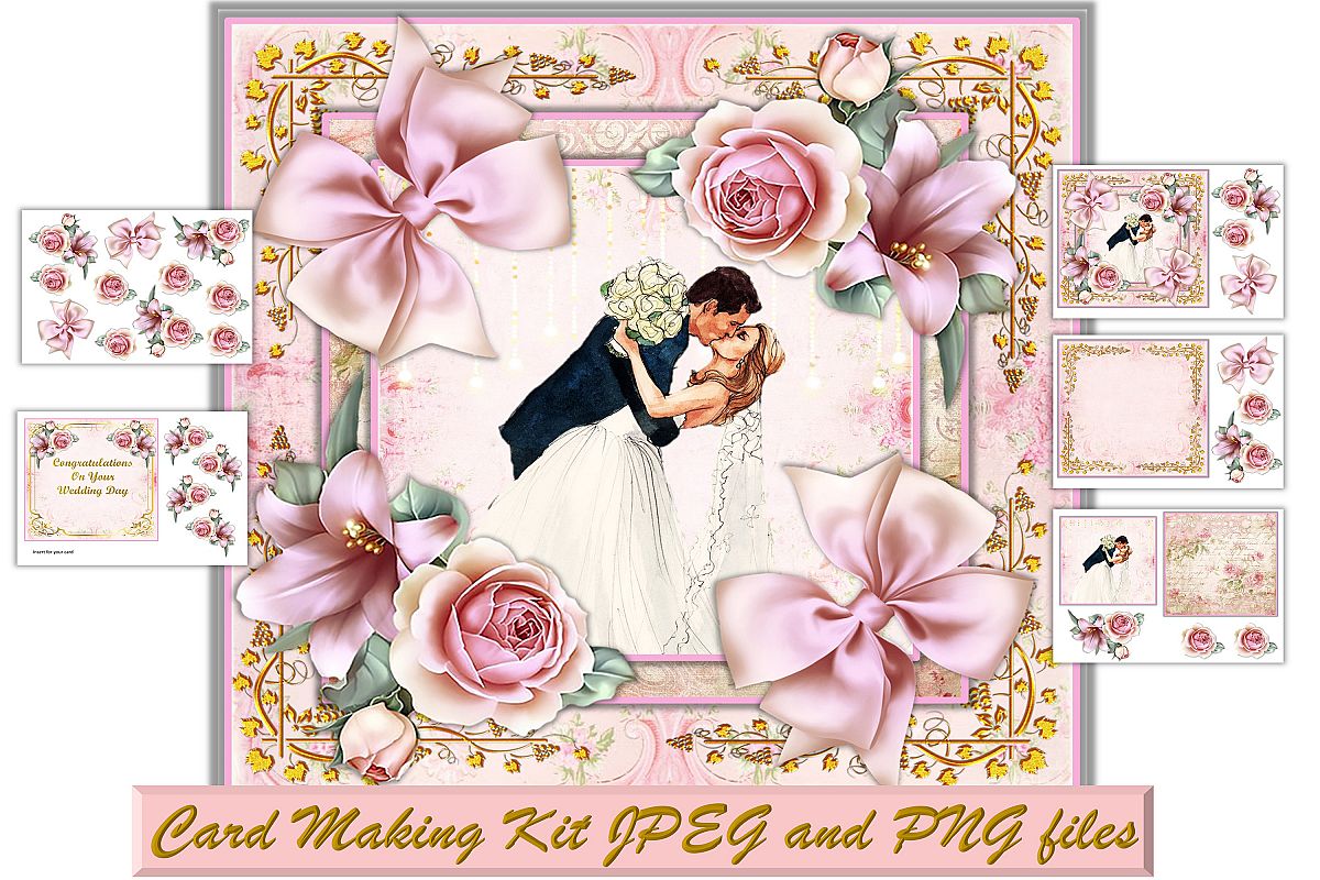 Card Making Kit with All PNG and Printables Commercial Use example image 1