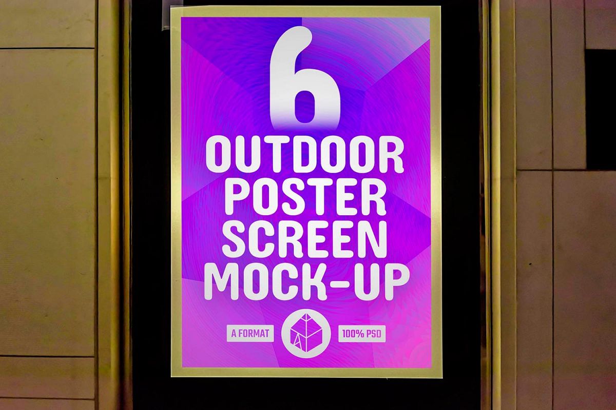 Outdoor Poster Screen Mock-Ups 3 / 6 PSD example image 1