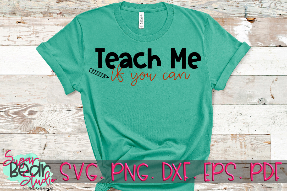 Teach Me If You Can - A Teacher SVG example image 1