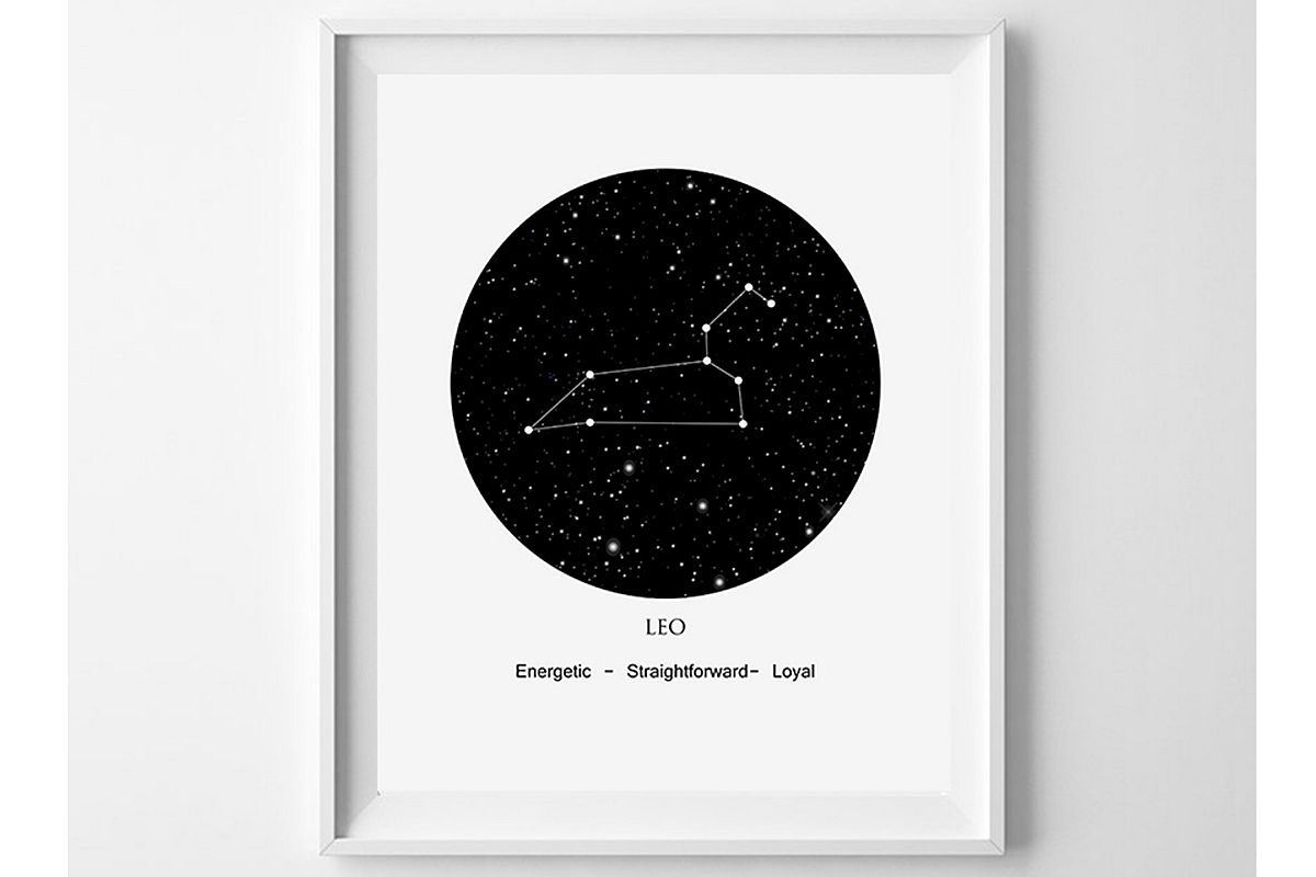 Astrology Leo, Downloadable Prints, Leo Zodiac Print example image 1