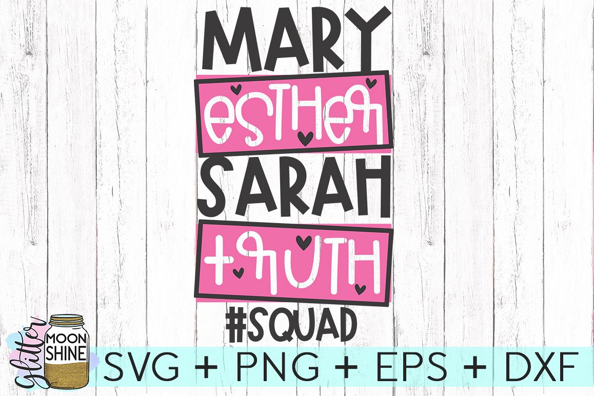 Mary Esther Sarah Ruth SVG DXF PNG EPS Cutting Files example image 1