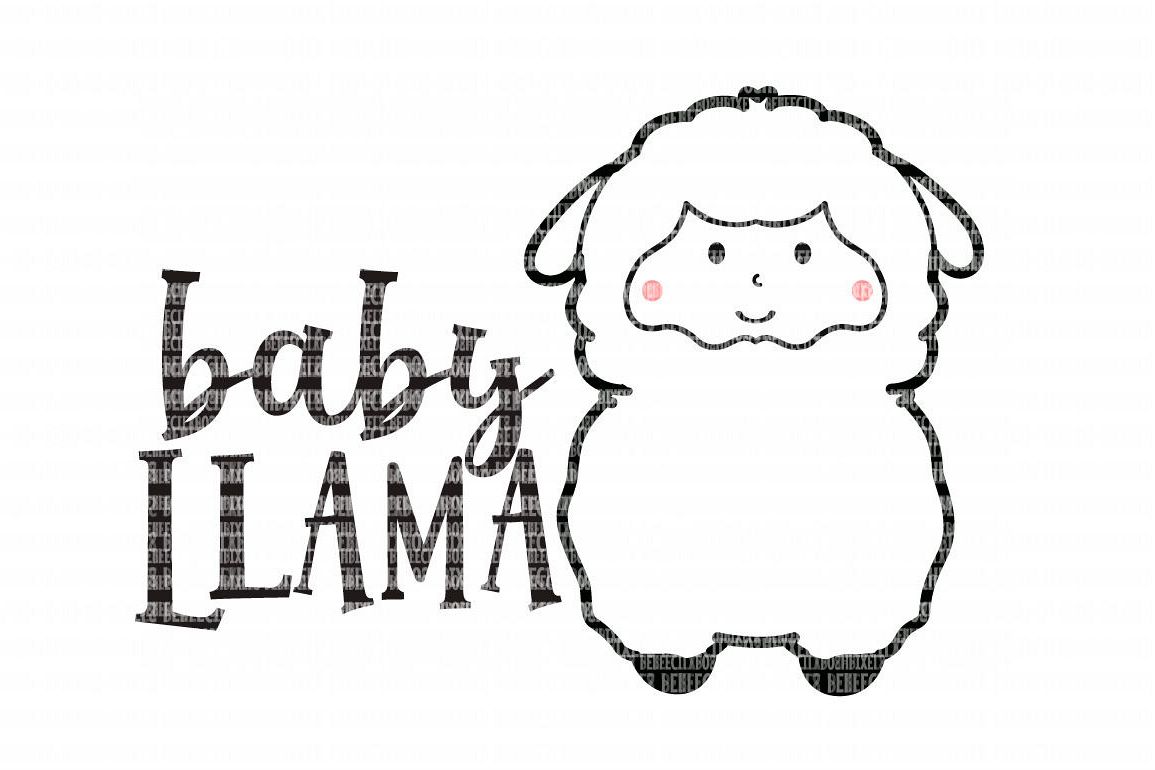 Download Baby Llama SVG File, SVG Files for Cameo and Cricut Design Space, Iron on Decal, Printable ...