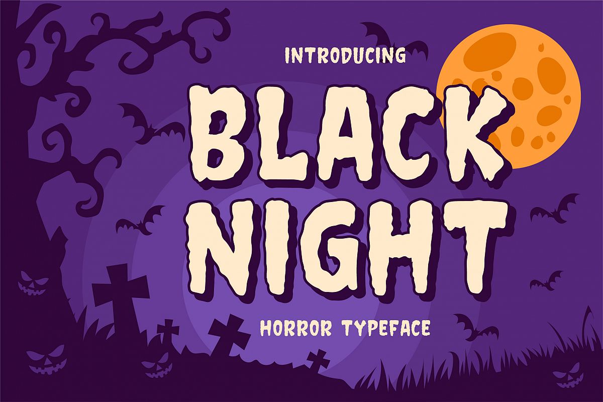 Black Night - Horror Typeface example image 1