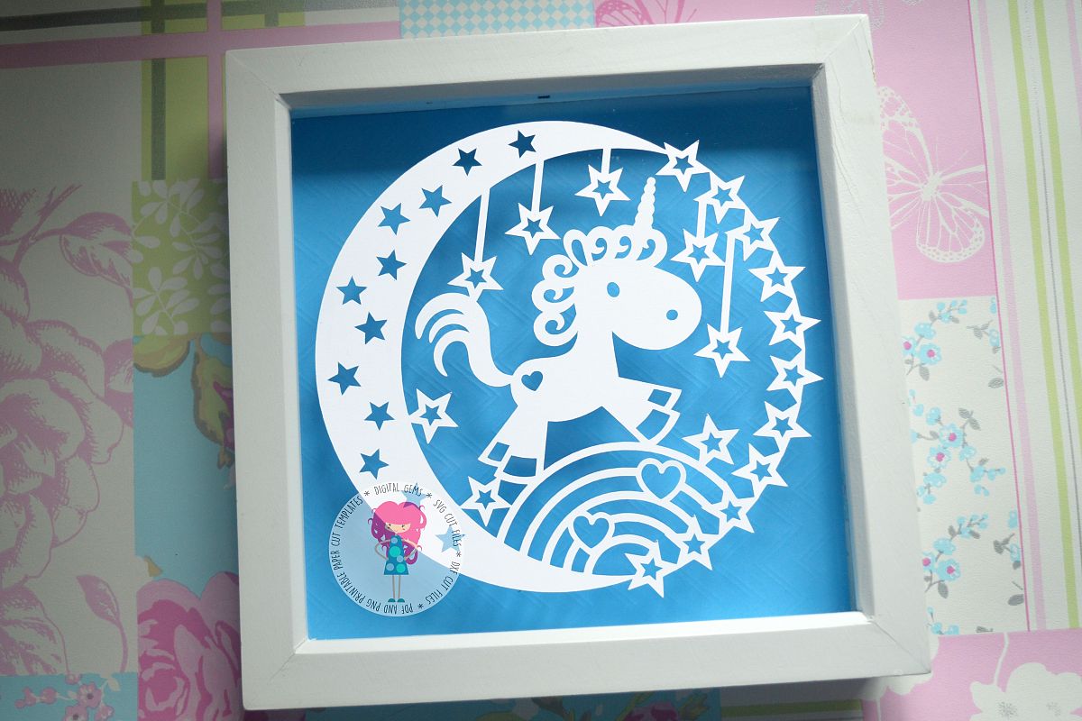 Unicorn Paper Cut SVG / DXF / EPS Files example image 1
