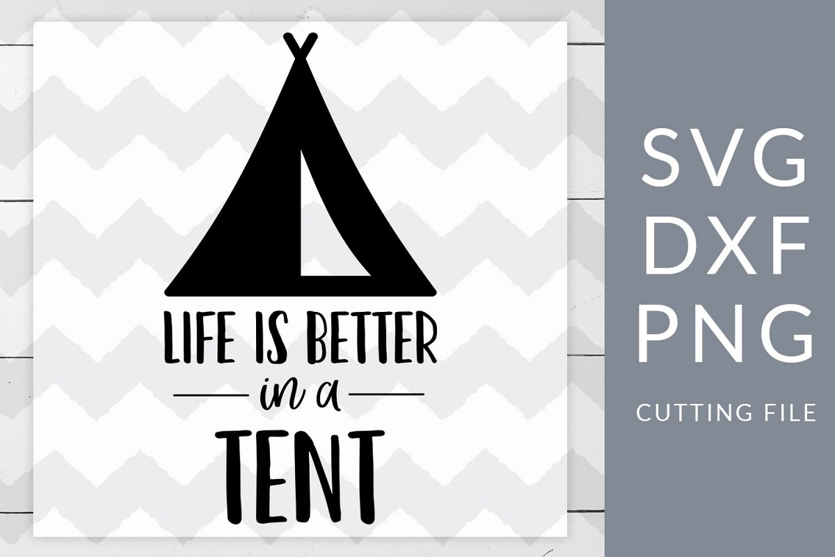 Camping Tent SVG, DXF, PNG, Cut File example image 1