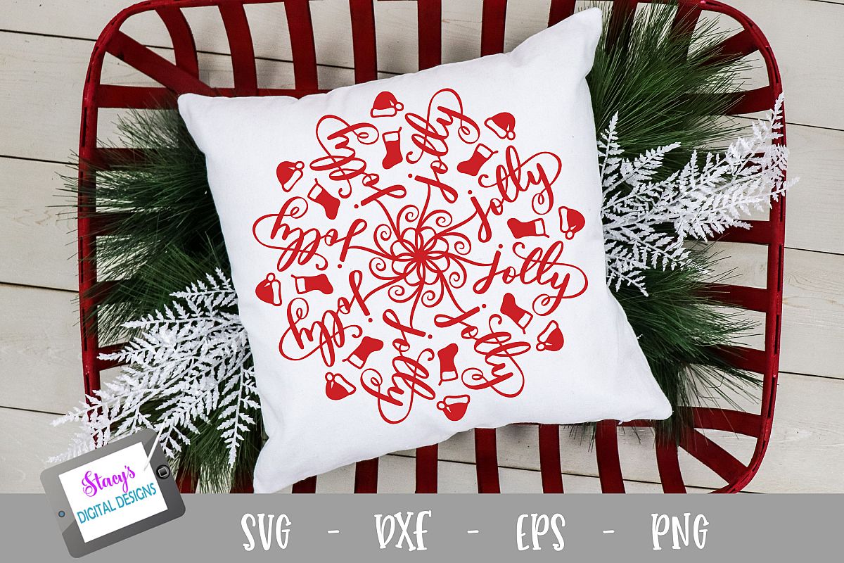 Mandala SVG - Jolly mandala svg - Christmas SVG example image 1