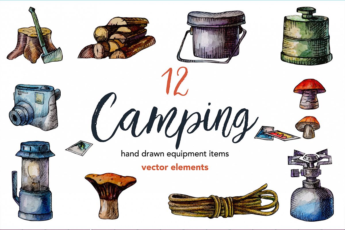 12 Travel equipment illustrations example image 1