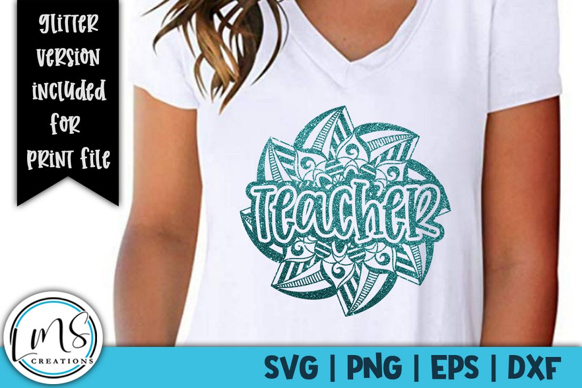 Download Mandala - Teacher SVG, PNG, EPS, DXF (303654) | Cut Files | Design Bundles