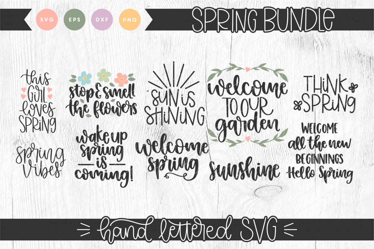 Hand Lettered Spring Bundle example image 1