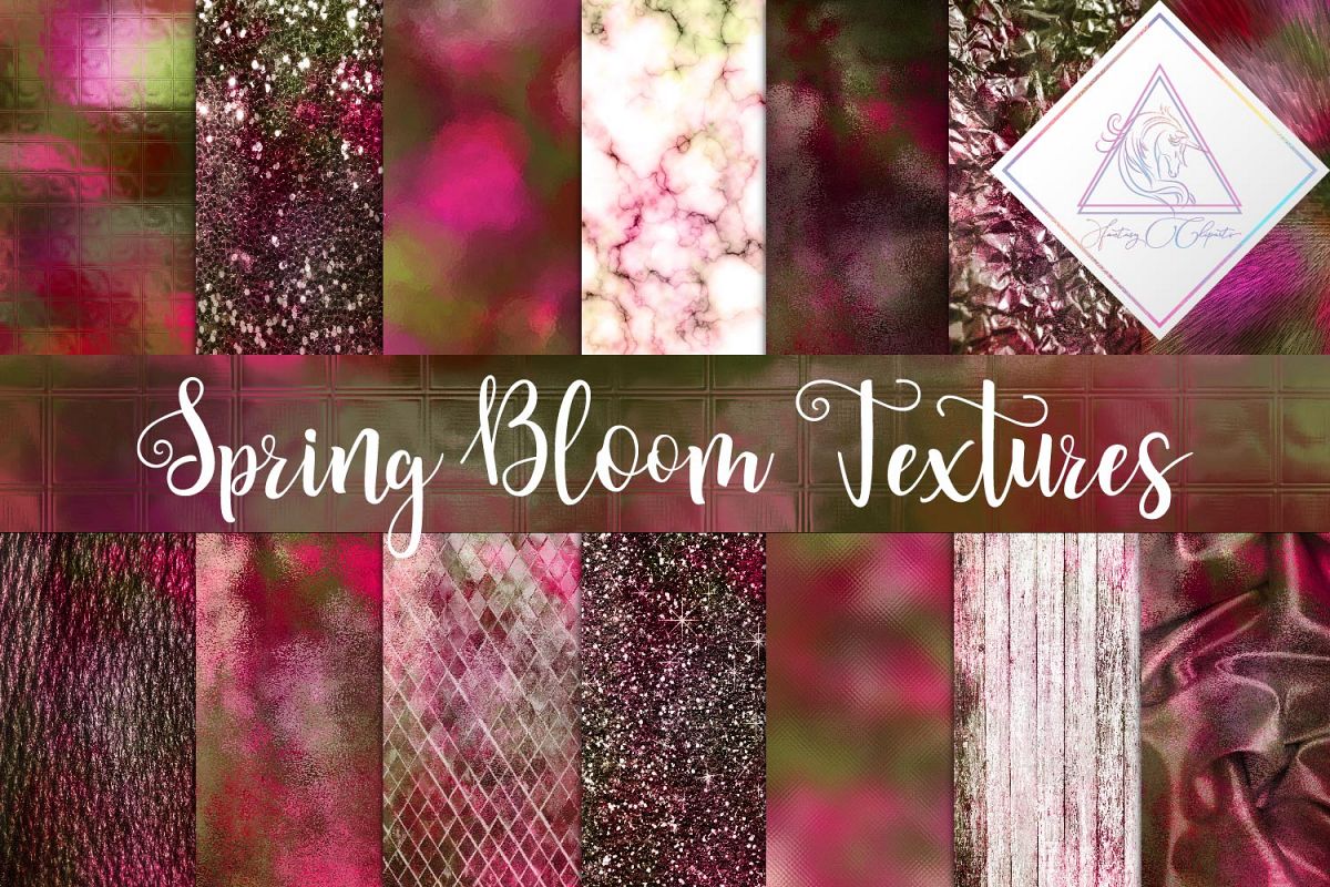 Spring Bloom Textures Digital Paper example image 1