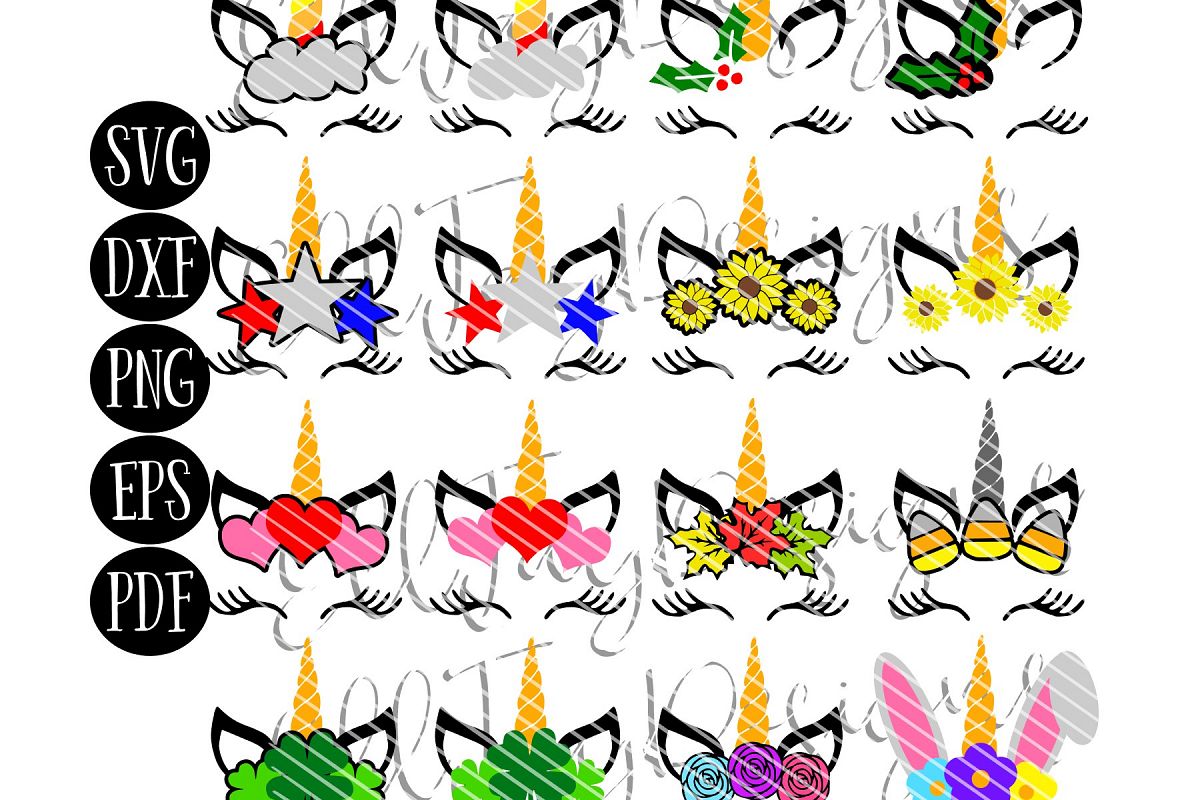 16 Unicorn Face Designs example image 1