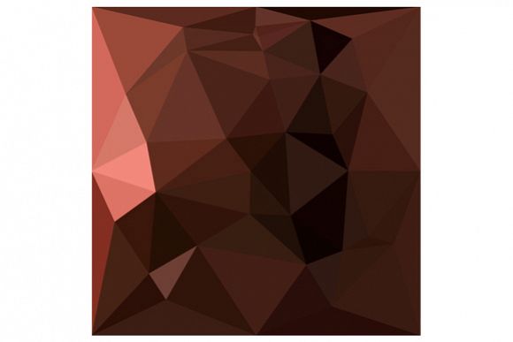Saddle Brown Abstract Low Polygon Background example image 1