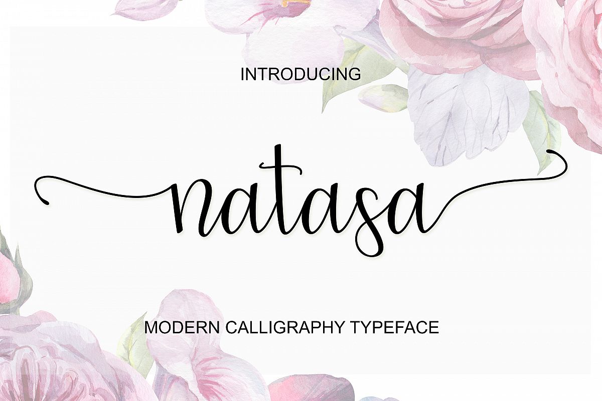 Natasa script font example image 1