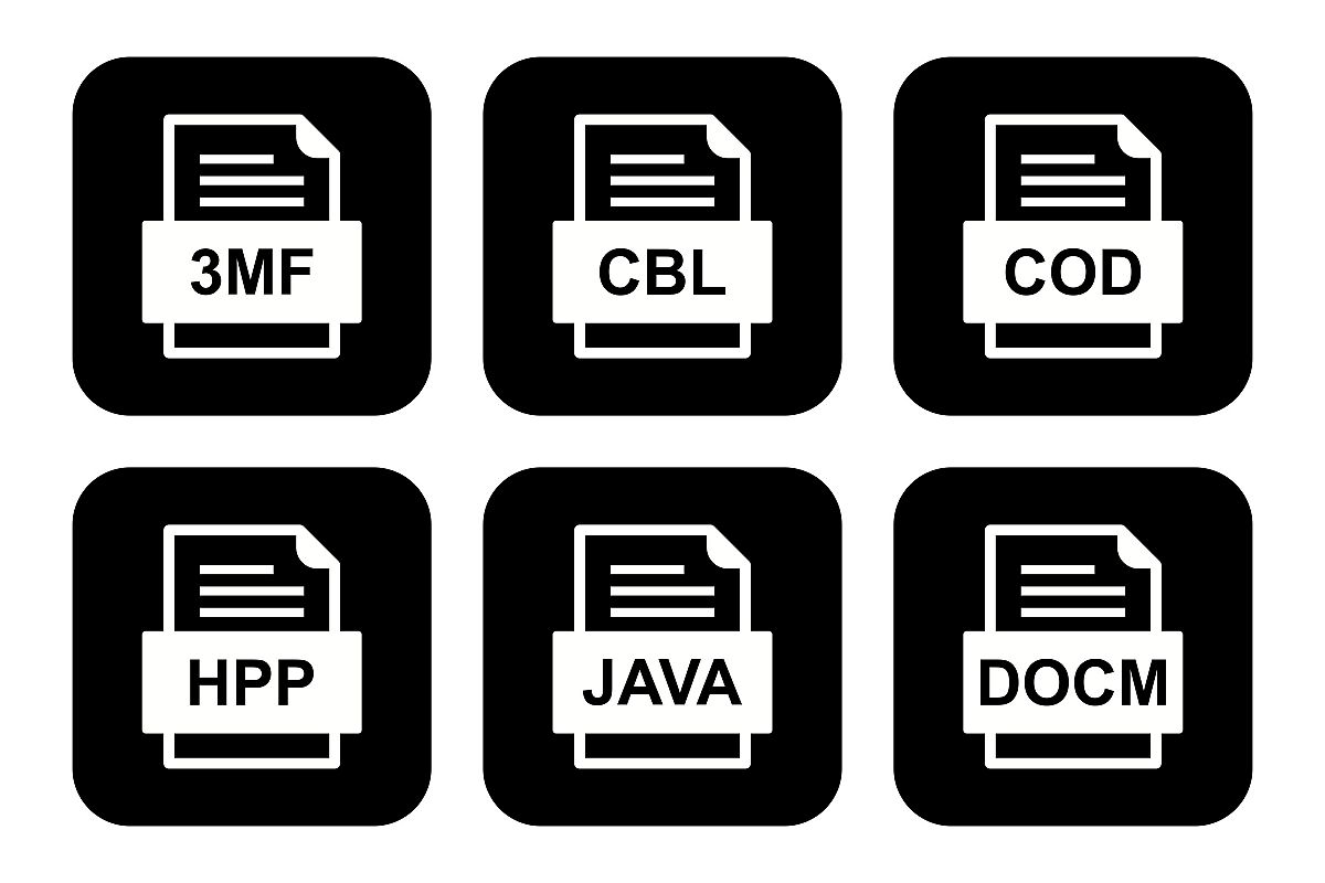 Set Of File Formats Icons example image 1