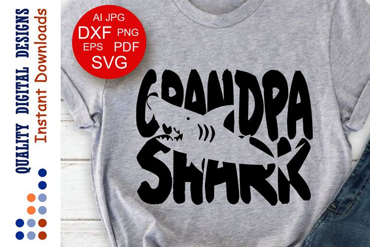 Download Grandpa shark Svg files Family shirt svg design Fathers ...